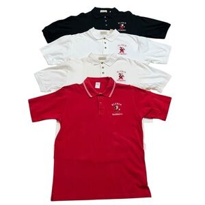 Lot of (4) VTG Elyria Pioneers Polo Shirts Ohio High School Adidas Baseball